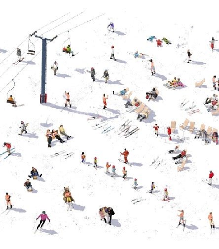 Carta da parati panoramica per l'après ski