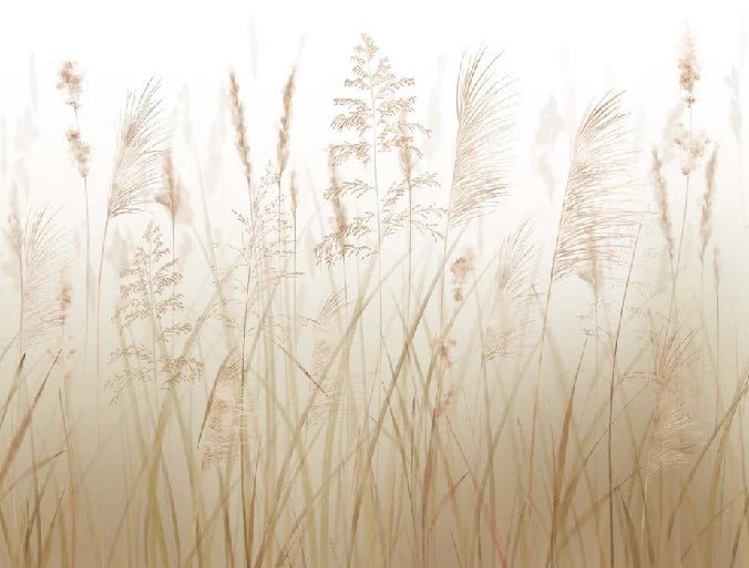 Carta da parati con fiori di campo di grano