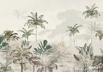 Carta da parati panoramica della giungla Green Eden
