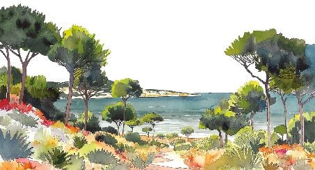Carta da parati panoramica estiva