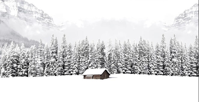 Carta da parati panoramica per chalet di montagna