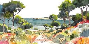 Carta da parati panoramica estiva