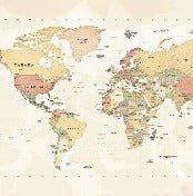 Carta da parati panoramica per l'esplorazione della mappa del mondo