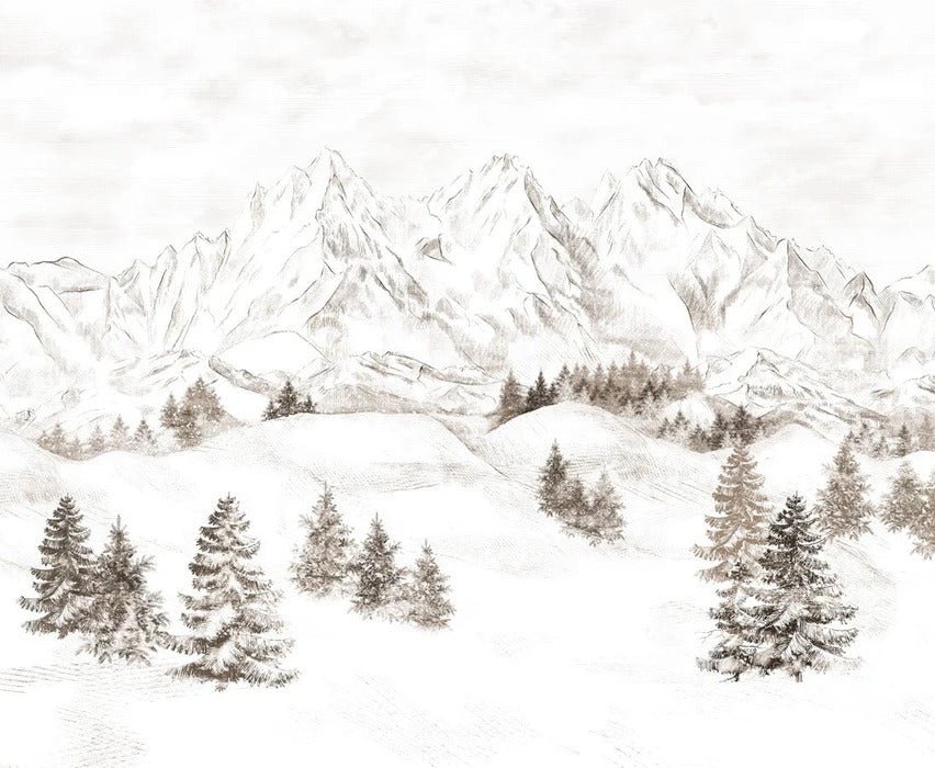 Papier peint montagne massif des Alpes, XXL, tendance