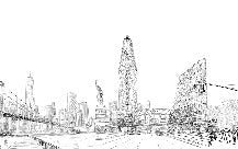 Carta da parati sull'architettura di New York