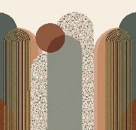 Papier peint Art déco graphique tendance, XXL, tendance