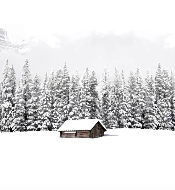 Carta da parati panoramica per chalet di montagna