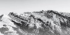 Grand Massif carta da parati di montagna in bianco e nero