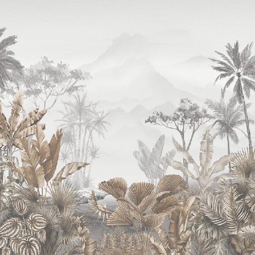 Papier peint tendance tropical sepia, XXL, tendance