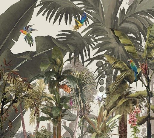 Papier peint panoramique Jungle bananier exotique, XXL, tendance