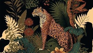 Carta da parati tigre esotica