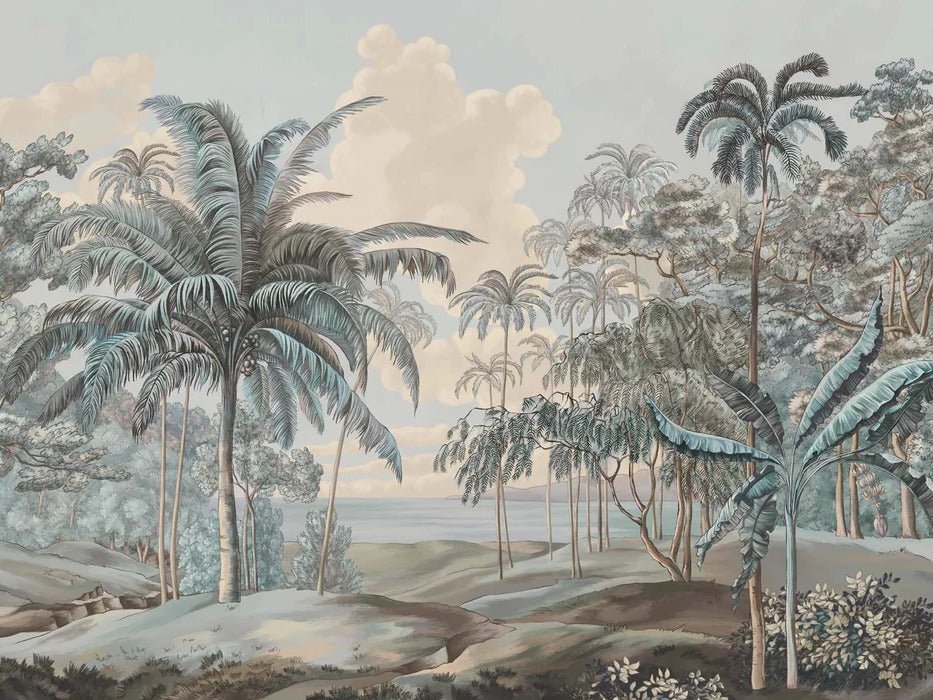 Carta da parati del paesaggio blu di Celebes