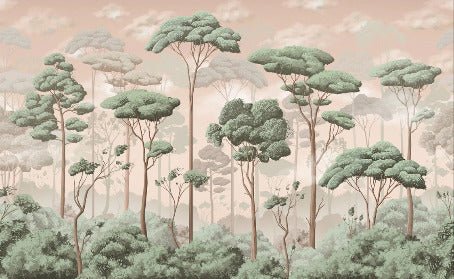 Papier peint panoramique pinède volupté jasmin, XXL, tendance