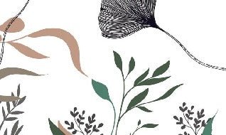 Carta da parati ginkgo artista floreale