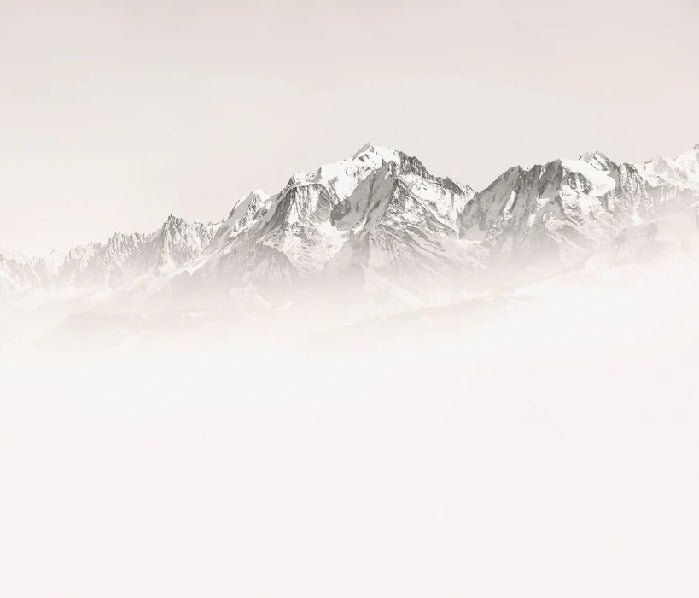 Carta da parati del Monte Bianco, mattina nebbiosa