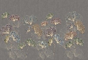 Carta da parati panoramica di tendenza in ginkgo asia