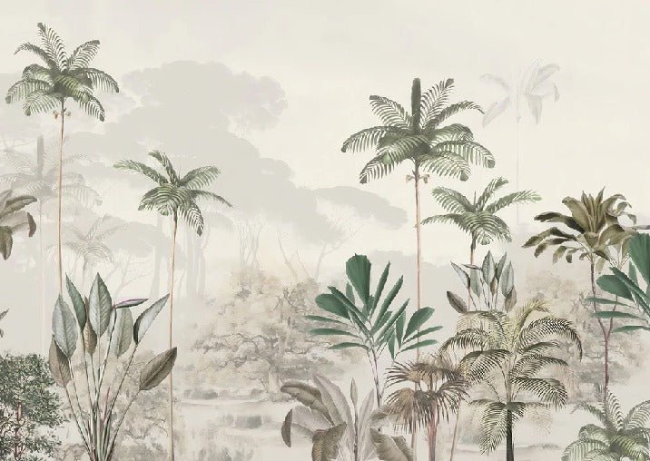 Carta da parati panoramica della giungla Green Eden