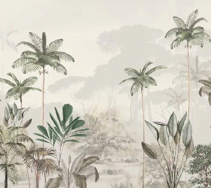 Carta da parati panoramica della giungla Green Eden