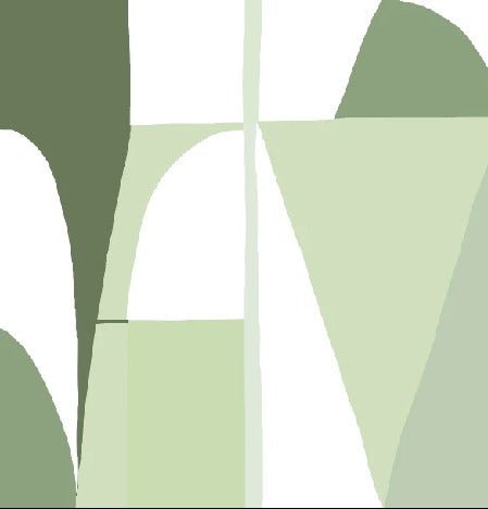 Carta da parati verde in stile Memphis