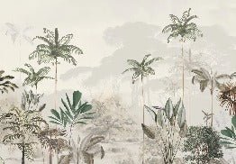 Carta da parati panoramica della giungla Green Eden