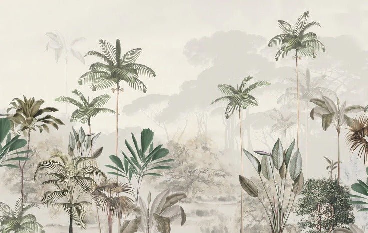 Carta da parati panoramica della giungla Green Eden