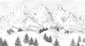 Papier peint montagne sommets de Chamonix
