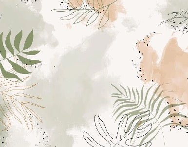 Papier peint panoramique aquarelle végétale, XXL, tendance