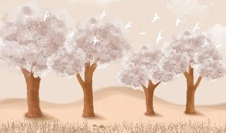 Carta da parati per bambini in morbida savana