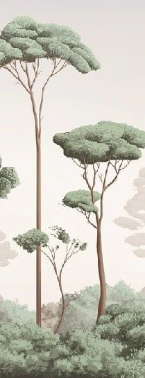 Papier peint brise légère pinède, XXL, tendance