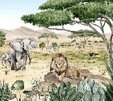 Carta da parati della savana segreta per bambini