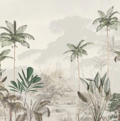 Carta da parati panoramica della giungla Green Eden