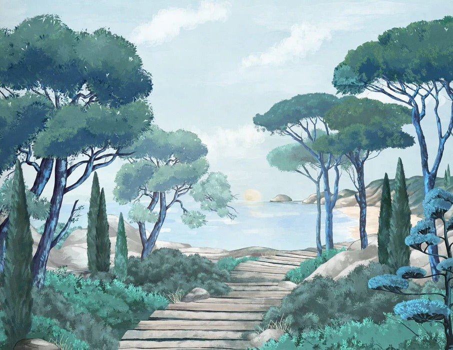 Papier peint balade dans les calanques, XXL, tendance