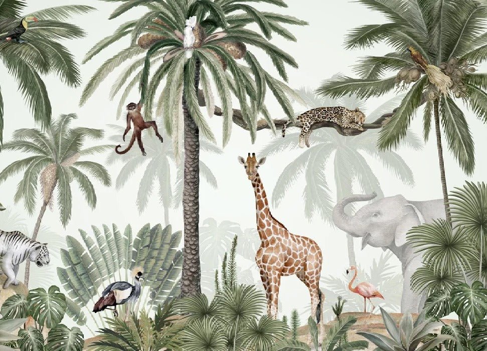 Carta da parati per bambini Giungla pacifica