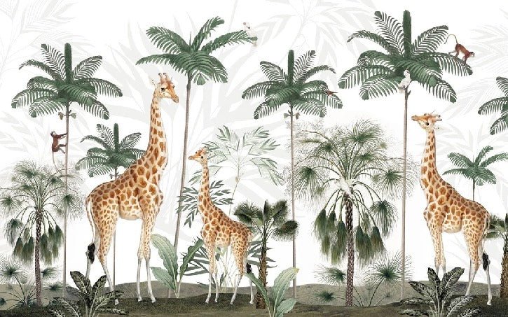 Carta da parati della famiglia Giraffe