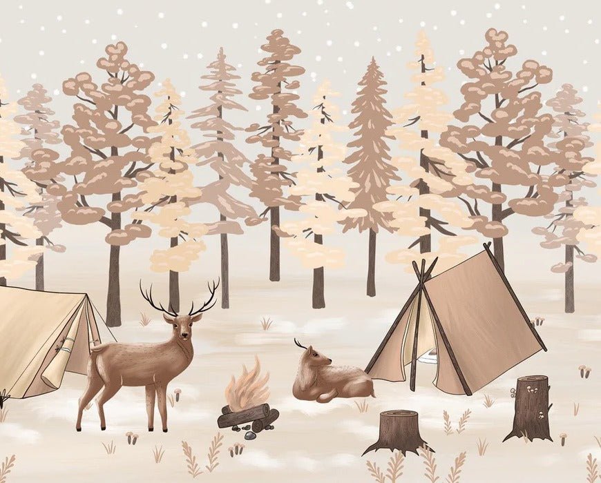 Carta da parati scandinava per bambini - Il paese delle fate svedese