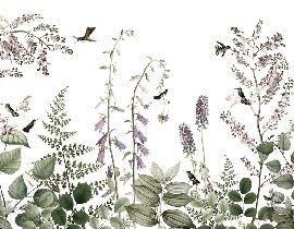 Carta da parati per ragazze color malva