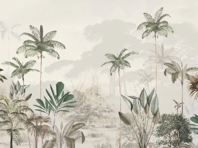 Carta da parati panoramica della giungla Green Eden