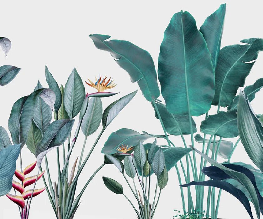 Papier peint panoramique tropical bananier, XXL, tendance
