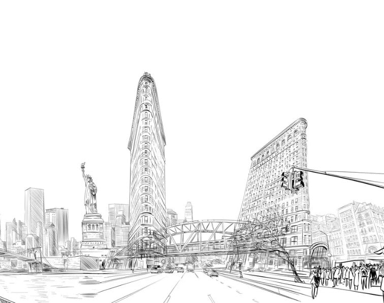 Carta da parati architettura New York