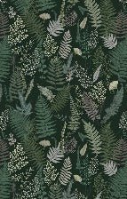 Carta da parati a foglia verde densa