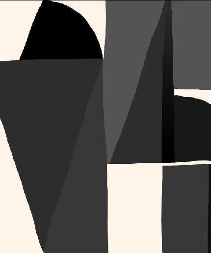 Carta da parati nera in stile Memphis