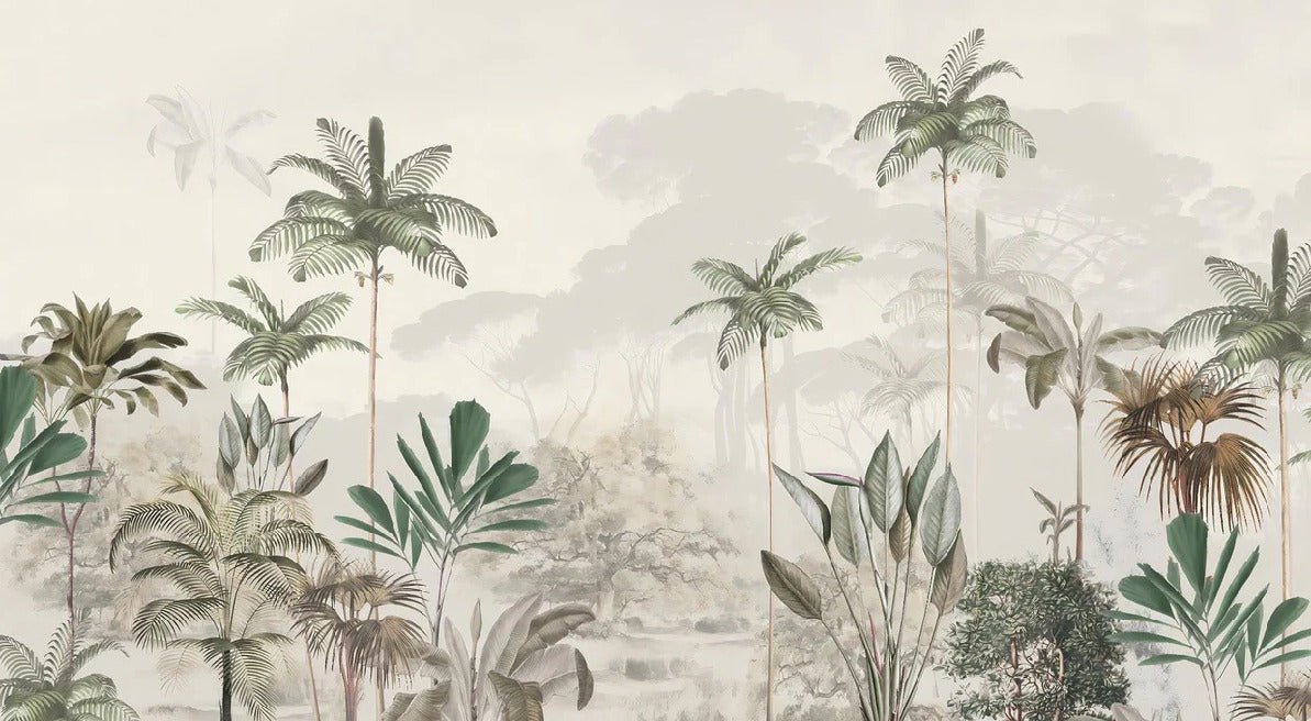 Carta da parati panoramica della giungla Green Eden