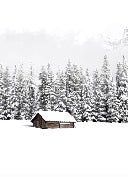 Carta da parati panoramica per chalet di montagna