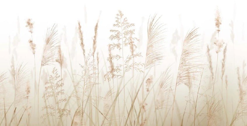 Carta da parati con fiori di campo di grano