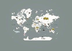 Carta da parati grigia con mappamondo francese per bambini