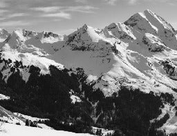 Carta da parati Aravis in bianco e nero