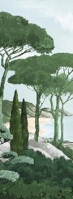 Camminare nella carta da parati verde dei ruscelli