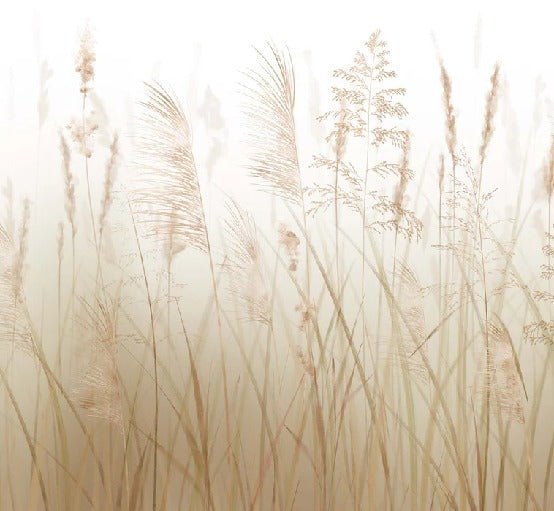 Carta da parati con fiori di campo di grano