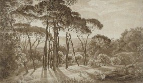 Carta da parati Hall landscape Italia ambra