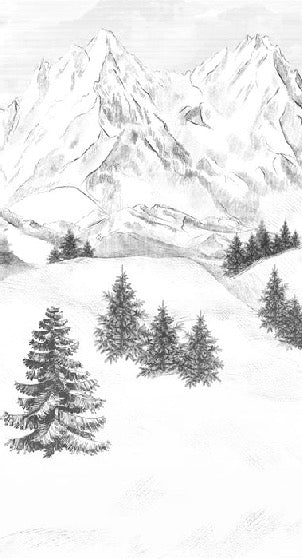 Papier peint montagne sommets de Chamonix, XXL, tendance